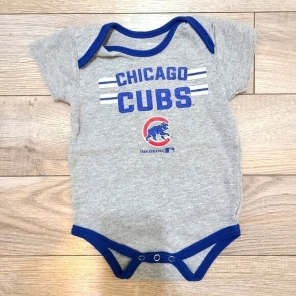 Chicago Cubs 12 Mo Baby Romper One Piece Gray MLB Genuine Merchandise Baseball - Picture 1 of 4